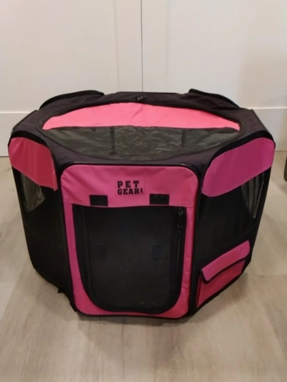 Collapsible Travel Dog Playpen - Pink